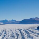 A research station on the Antarctic ice sheet