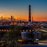 oil refinery sunset photo illustrating refining margins