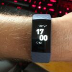 Galaxy Fit 4 fitness tracker band with health tiles