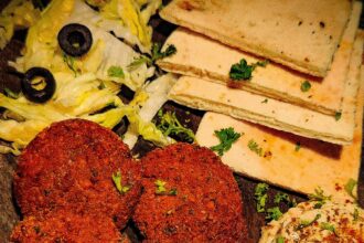 Cancer survivors eating a healthy Mediterranean diet with vegetables and whole grains