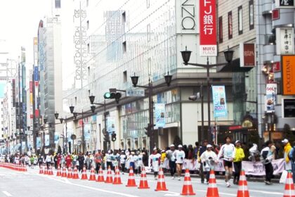 Tokyo street traffic Japan photo illustrating Waymo robotaxi